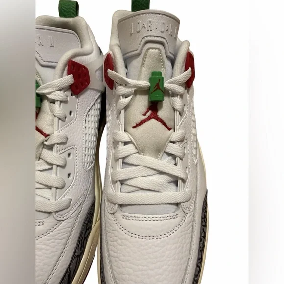 Jordan Spizike Low White Red Green Mens 11.5 OG Box Elephant Print